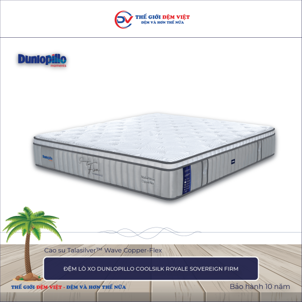 Đệm lò xo Dunlopillo CoolSilk ROYALE Sovereign Firm
